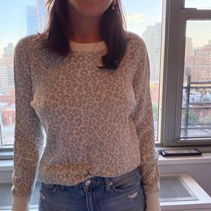 A new day white cheetah sweater